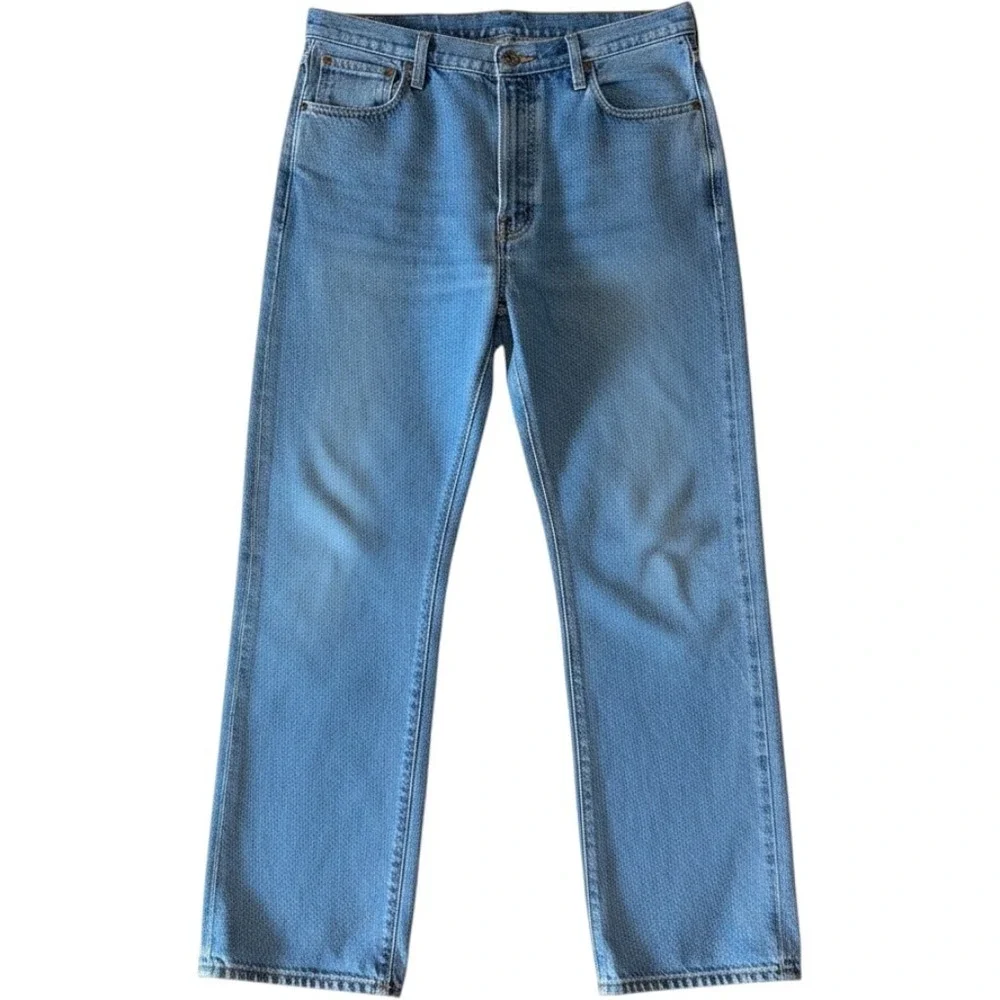 Wrangler Mens Straight Leg Jeans Blue Medium Wash Stretch 36x32 112361106